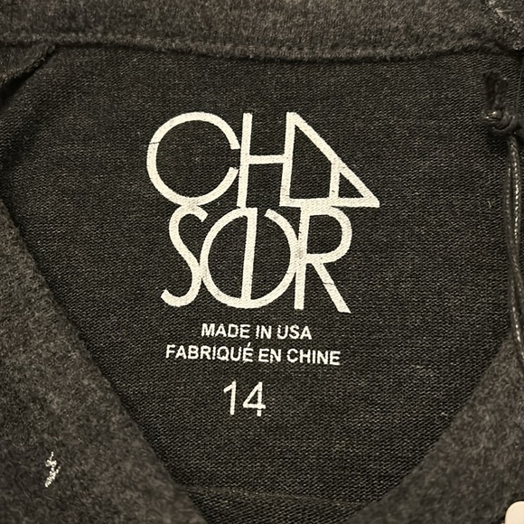 Chaser Charcoal Gray / Silver Bolt / Star Sweater.  Girls 14 NWT - Picture 4 of 8